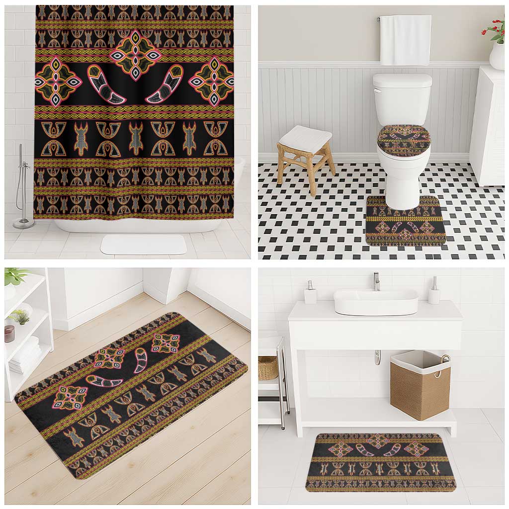Bamenda Toghu Bathroom Set Traditional Attire Pattern