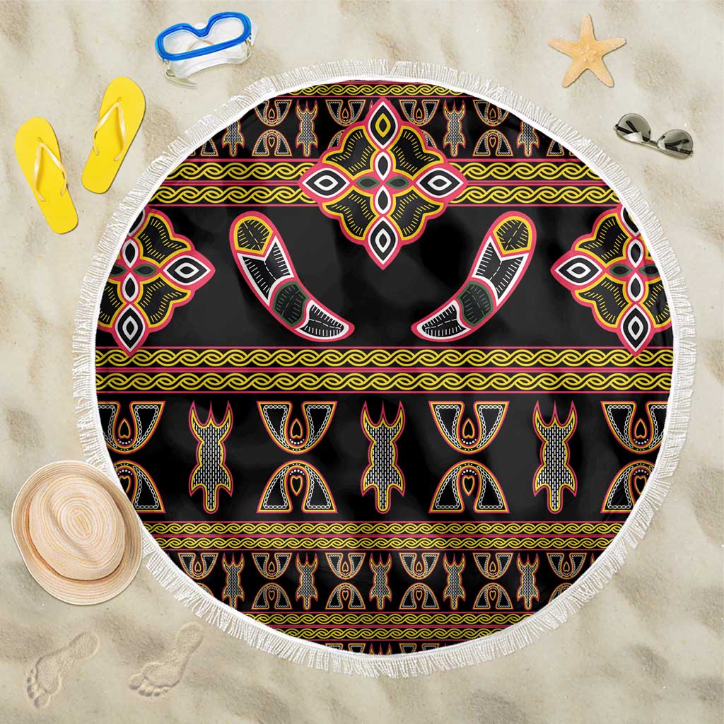Bamenda Toghu Beach Blanket Traditional Attire Pattern