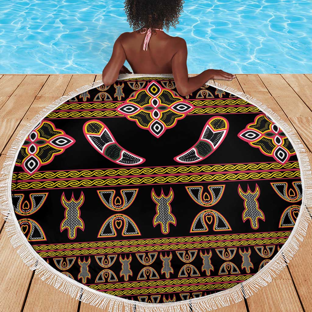Bamenda Toghu Beach Blanket Traditional Attire Pattern