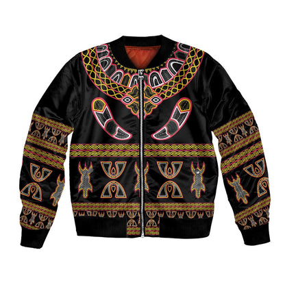 Bamenda Toghu Bomber Jacket Traditional Attire Pattern