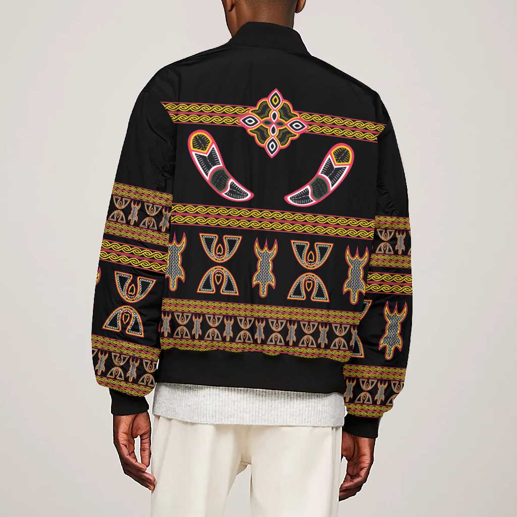 Bamenda Toghu Bomber Jacket Traditional Attire Pattern