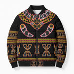 Bamenda Toghu Bomber Puffer Jacket Traditional Attire Pattern