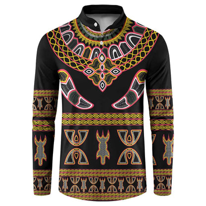 Bamenda Toghu Button Sweatshirt Traditional Attire Pattern