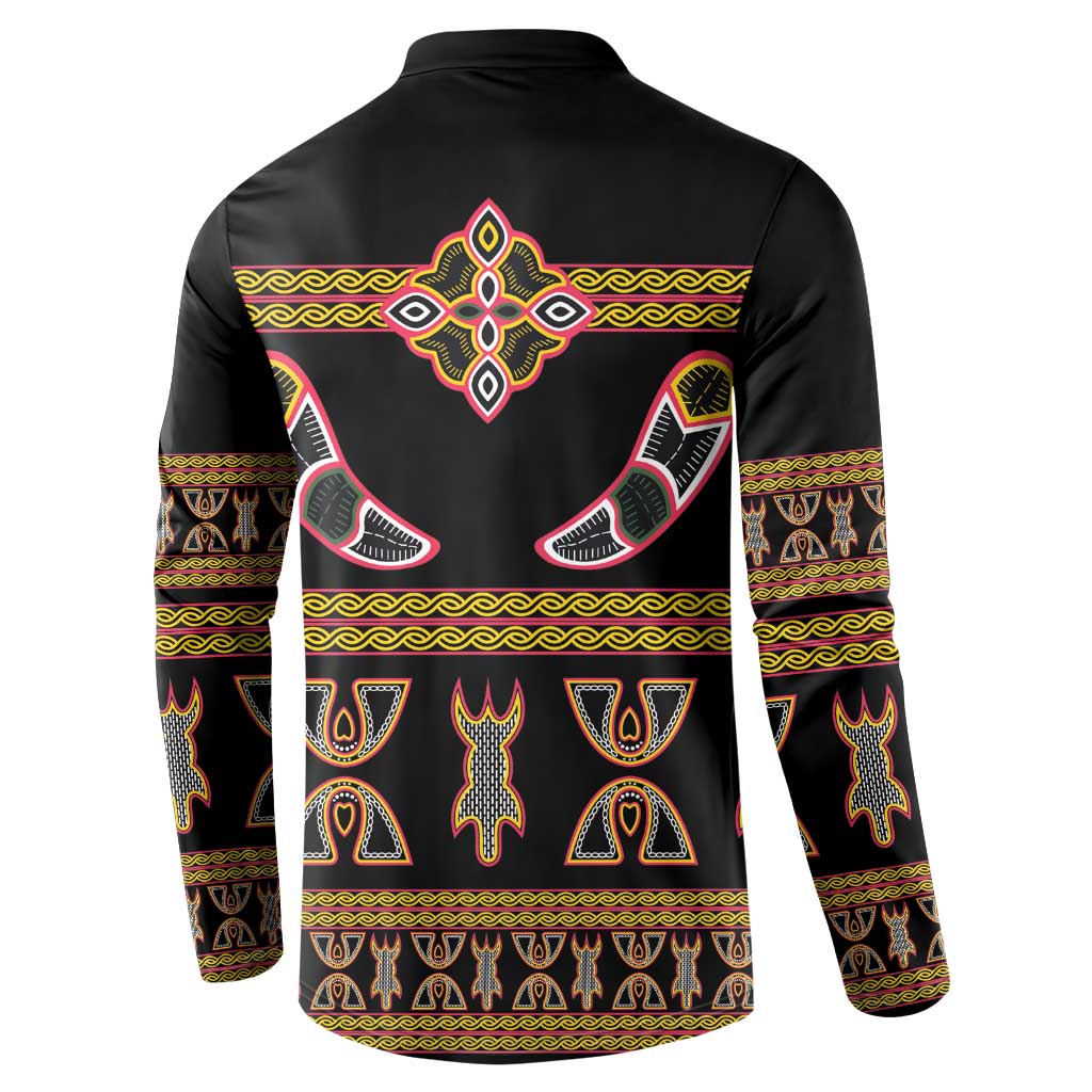 Bamenda Toghu Button Sweatshirt Traditional Attire Pattern