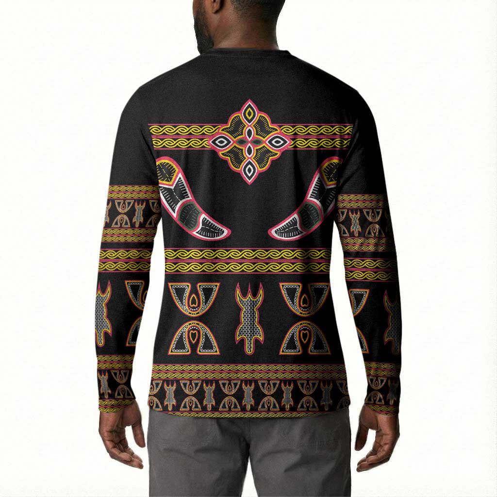 Bamenda Toghu Button Sweatshirt Traditional Attire Pattern