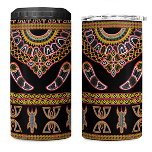 Bamenda Toghu 4 in 1 Can Cooler Tumbler Traditional Attire Pattern
