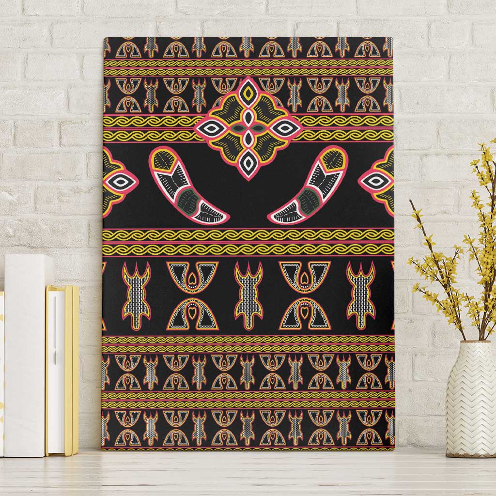 Bamenda Toghu Canvas Wall Art Traditional Attire Pattern