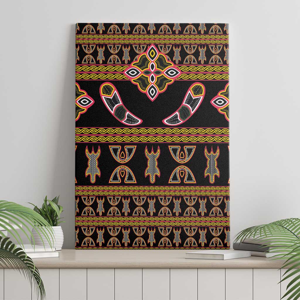 Bamenda Toghu Canvas Wall Art Traditional Attire Pattern