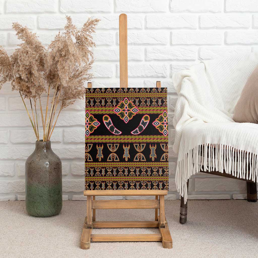 Bamenda Toghu Canvas Wall Art Traditional Attire Pattern