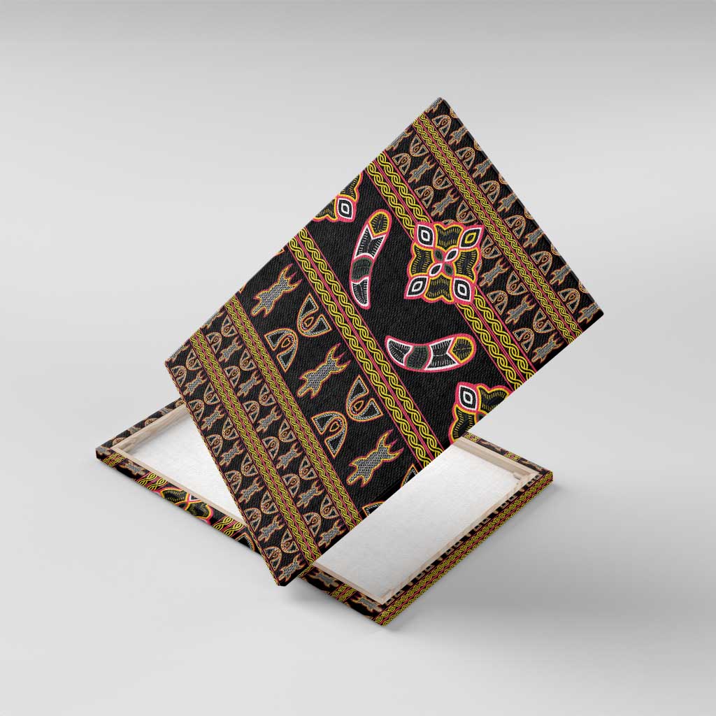 Bamenda Toghu Canvas Wall Art Traditional Attire Pattern