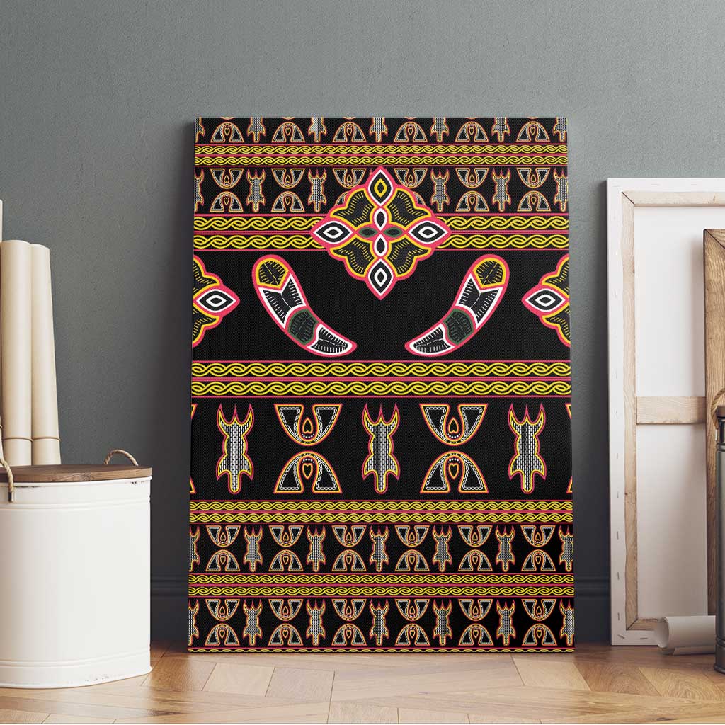 Bamenda Toghu Canvas Wall Art Traditional Attire Pattern