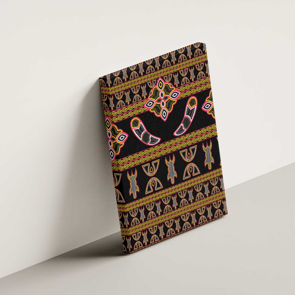 Bamenda Toghu Canvas Wall Art Traditional Attire Pattern