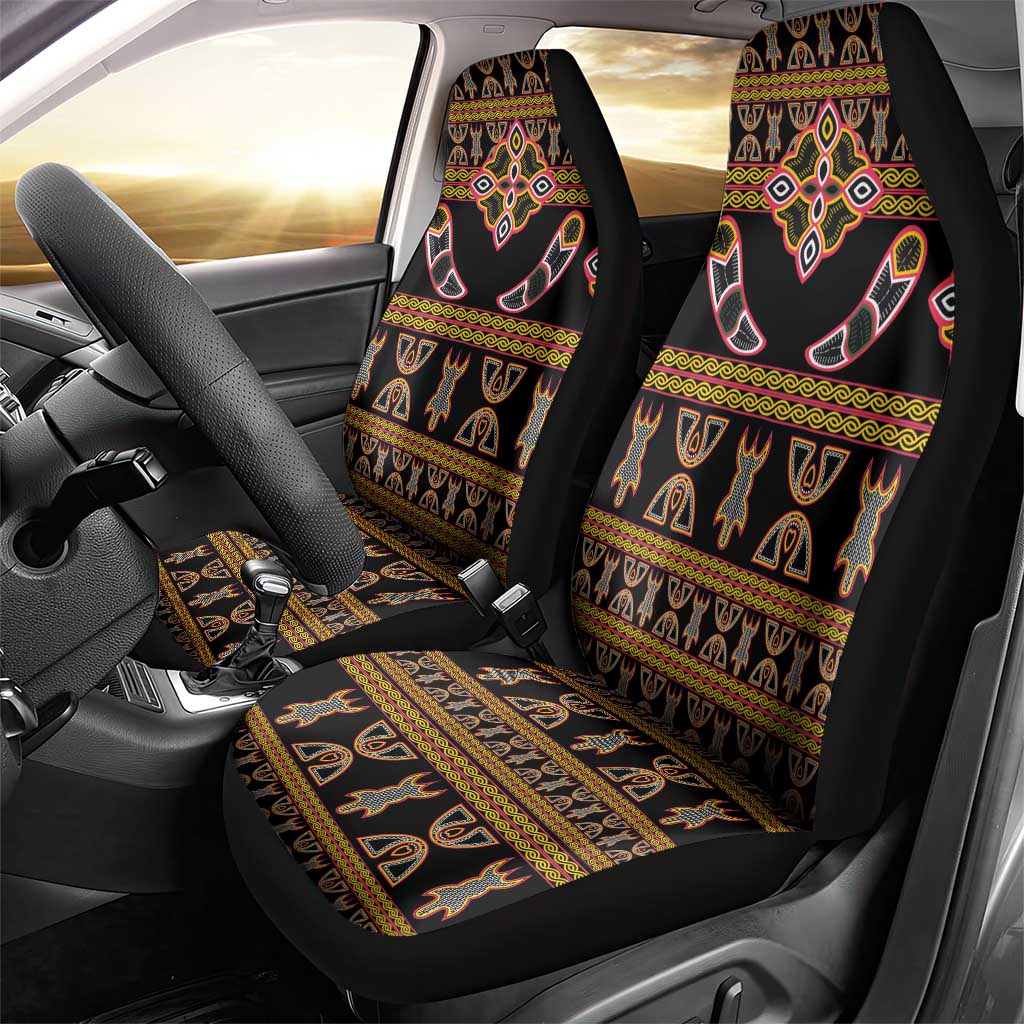 Bamenda Toghu Car Seat Cover Traditional Attire Pattern
