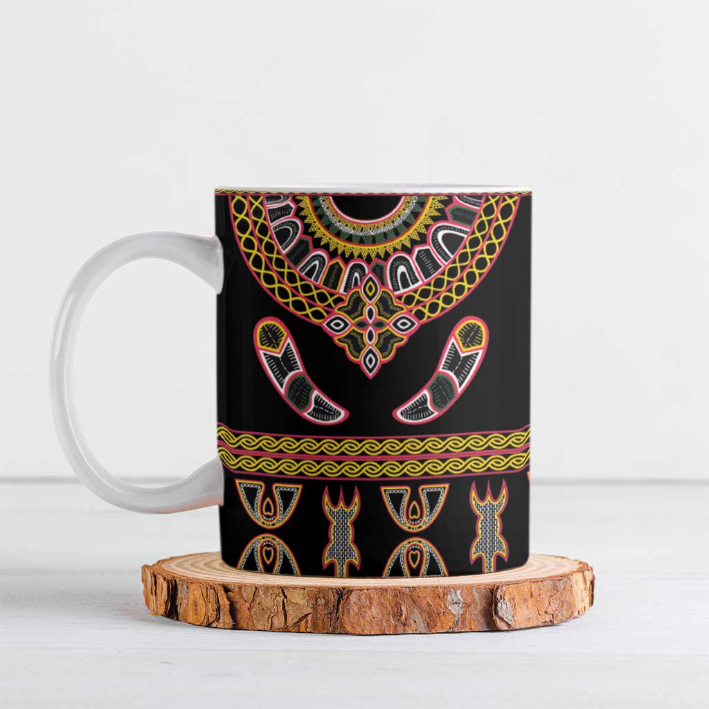 Bamenda Toghu Ceramic Mug Traditional Attire Pattern
