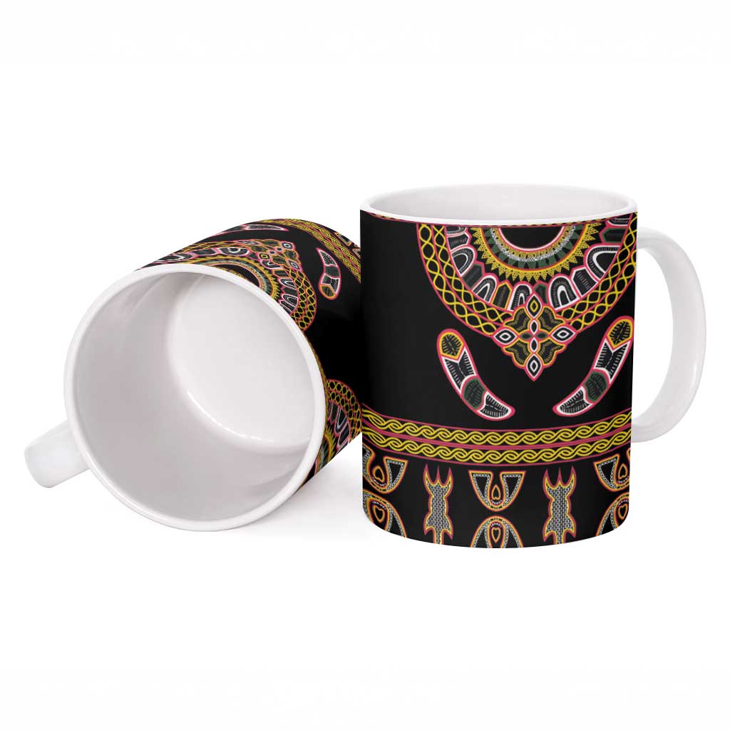 Bamenda Toghu Ceramic Mug Traditional Attire Pattern