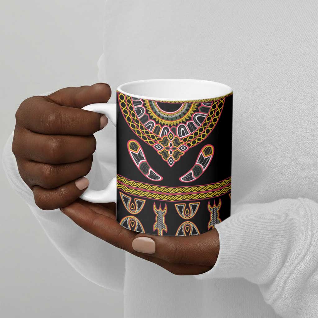 Bamenda Toghu Ceramic Mug Traditional Attire Pattern