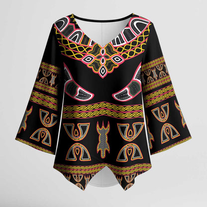 Bamenda Toghu Kimono Sleeve Blouse Traditional Attire Pattern