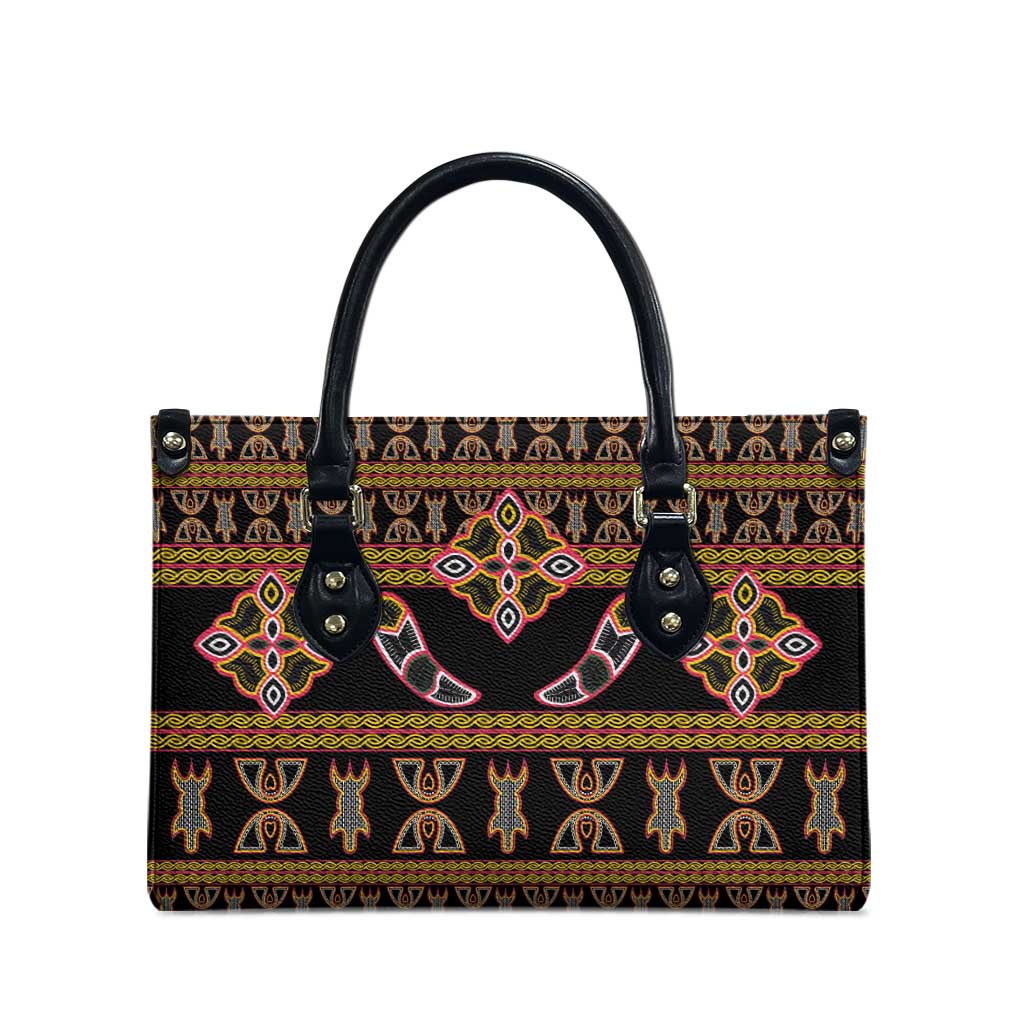 Bamenda Toghu Leather Bag Traditional Attire Pattern