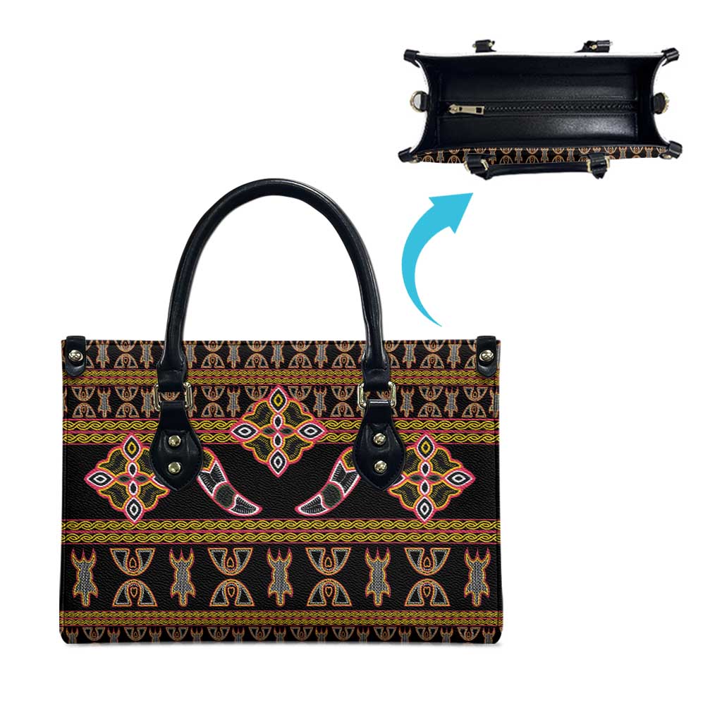 Bamenda Toghu Leather Bag Traditional Attire Pattern