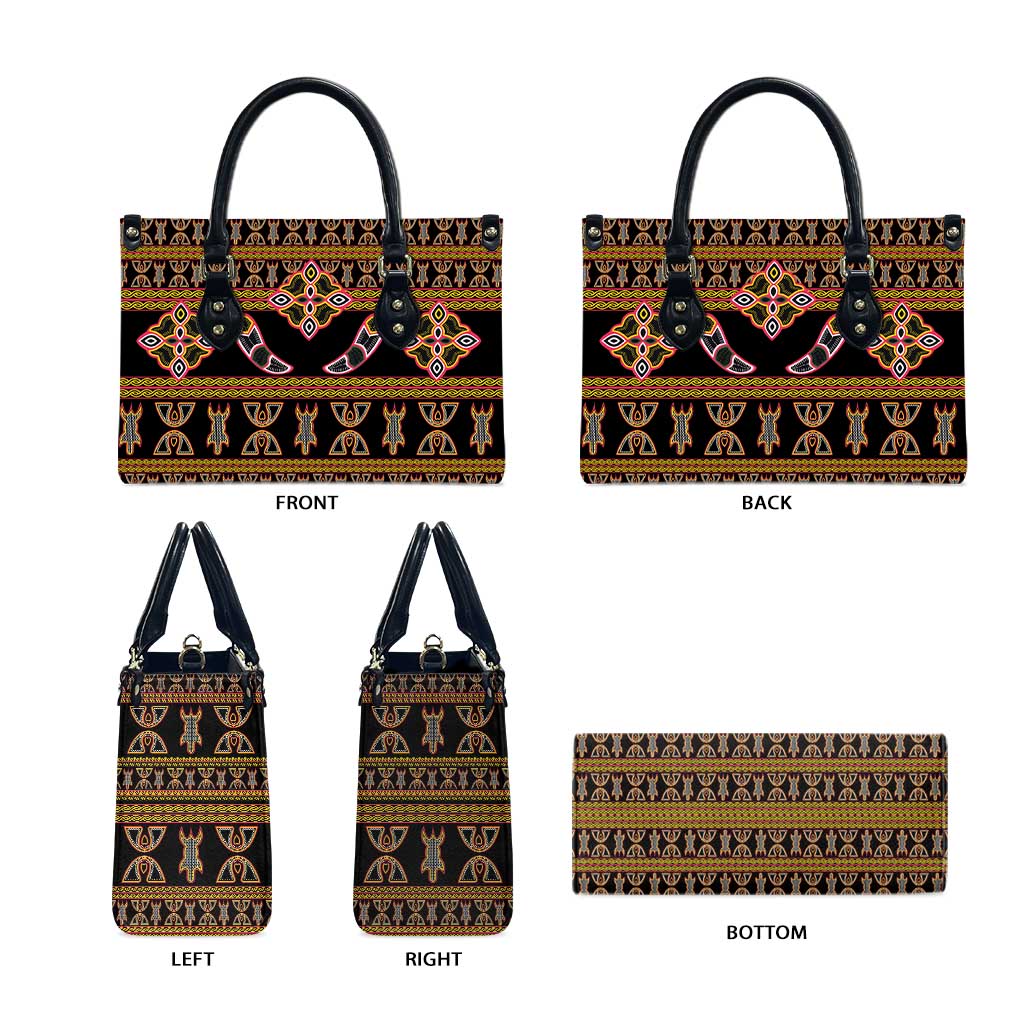 Bamenda Toghu Leather Bag Traditional Attire Pattern