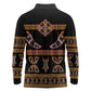 Bamenda Toghu Long Sleeve Polo Shirt Traditional Attire Pattern