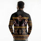 Bamenda Toghu Long Sleeve Polo Shirt Traditional Attire Pattern