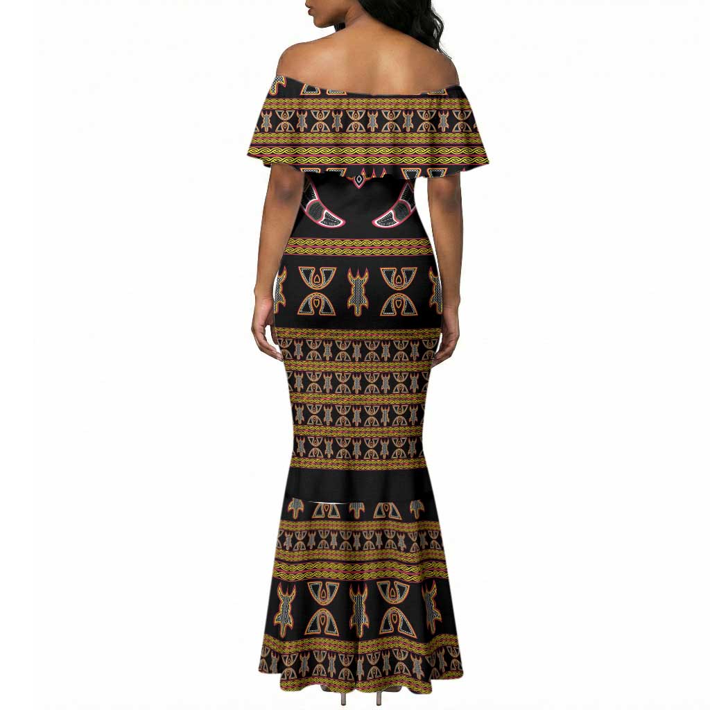 Bamenda Toghu Mermaid Dress Traditional Attire Pattern