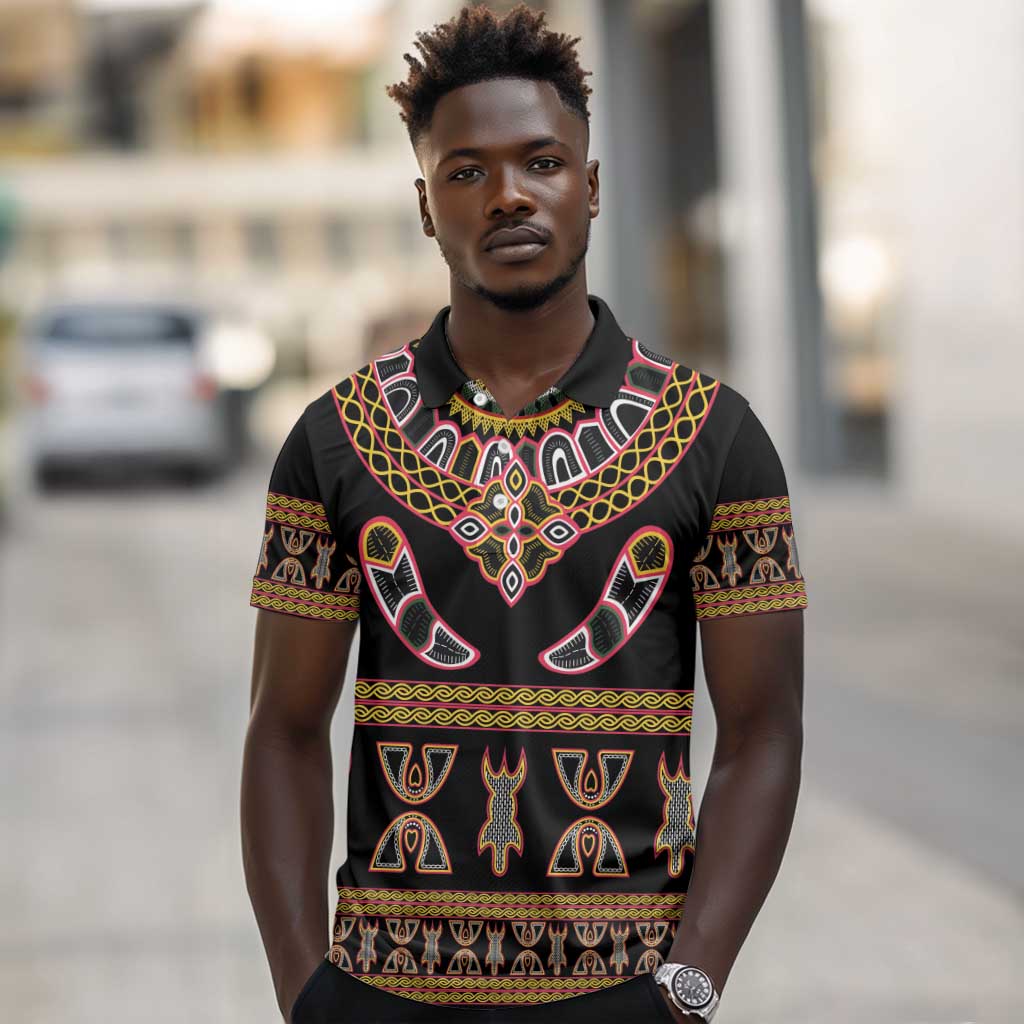 Bamenda Toghu Polo Shirt Traditional Attire Pattern