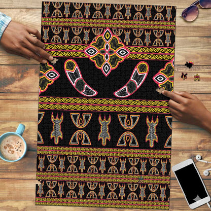 Bamenda Toghu Puzzle Traditional Attire Pattern