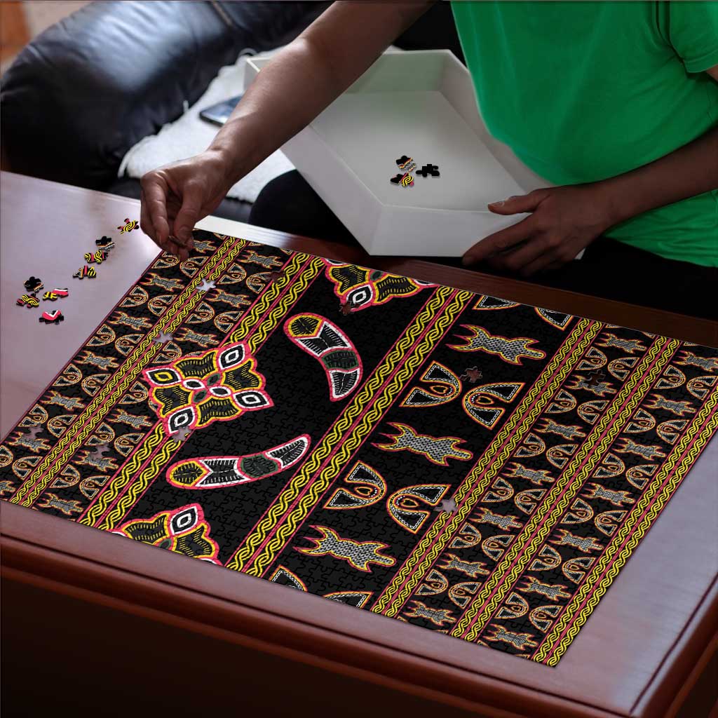 Bamenda Toghu Puzzle Traditional Attire Pattern