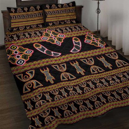 Bamenda Toghu Quilt Bed Set Traditional Attire Pattern