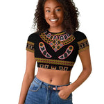 Bamenda Toghu Raglan Cropped T shirt Traditional Attire Pattern
