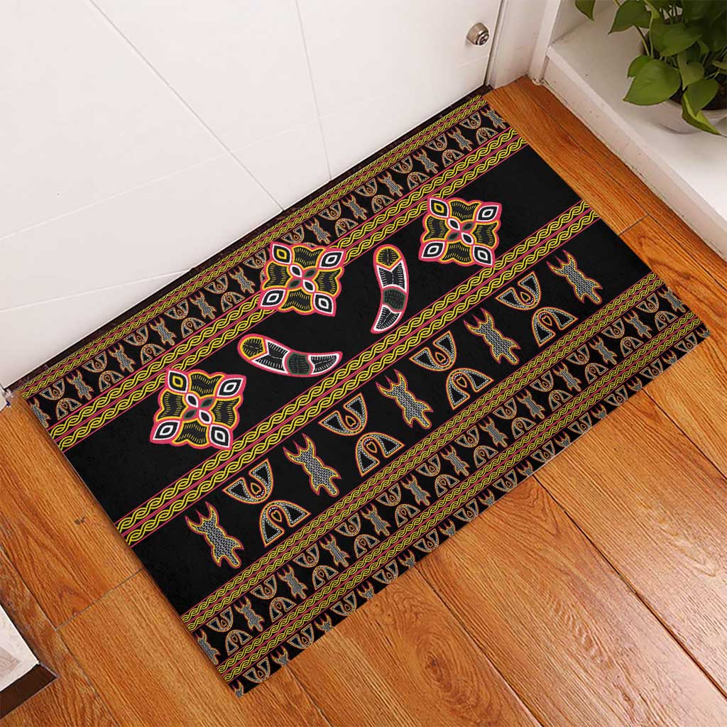 Bamenda Toghu Rubber Doormat Traditional Attire Pattern