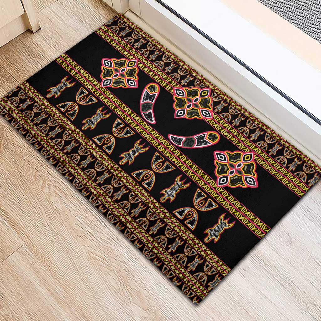 Bamenda Toghu Rubber Doormat Traditional Attire Pattern