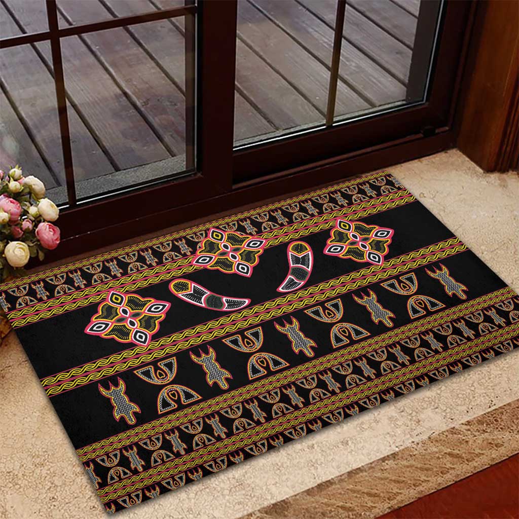 Bamenda Toghu Rubber Doormat Traditional Attire Pattern