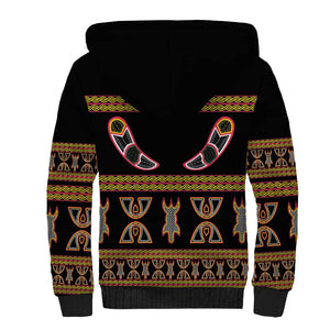 Bamenda Toghu Sherpa Hoodie Traditional Attire Pattern
