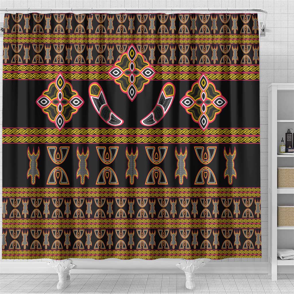 Bamenda Toghu Shower Curtain Traditional Attire Pattern