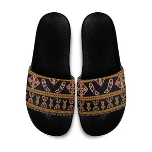 Bamenda Toghu Slide Sandals Traditional Attire Pattern