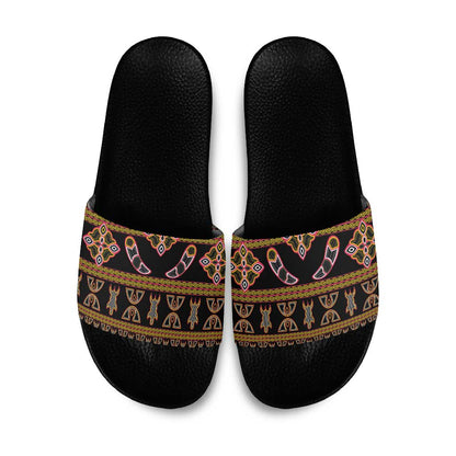 Bamenda Toghu Slide Sandals Traditional Attire Pattern