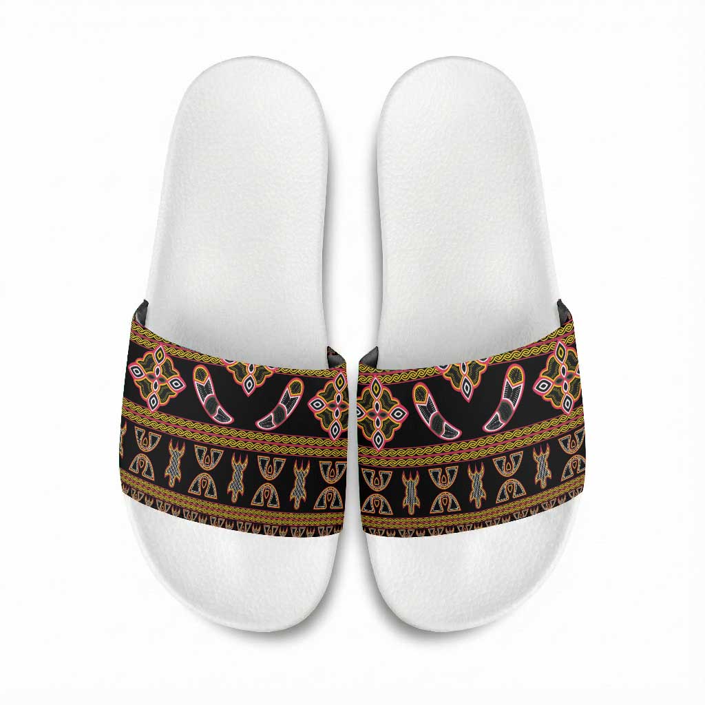 Bamenda Toghu Slide Sandals Traditional Attire Pattern