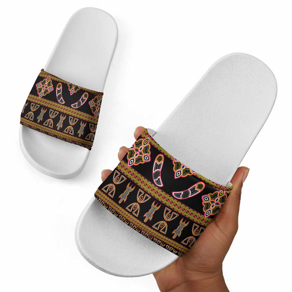 Bamenda Toghu Slide Sandals Traditional Attire Pattern
