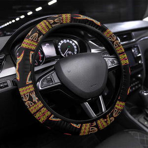 Bamenda Toghu Steering Wheel Cover Traditional Attire Pattern