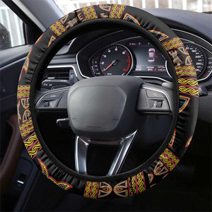 Bamenda Toghu Steering Wheel Cover Traditional Attire Pattern
