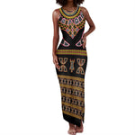 Bamenda Toghu Tank Maxi Dress Traditional Attire Pattern