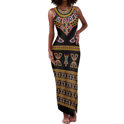 Bamenda Toghu Tank Maxi Dress Traditional Attire Pattern