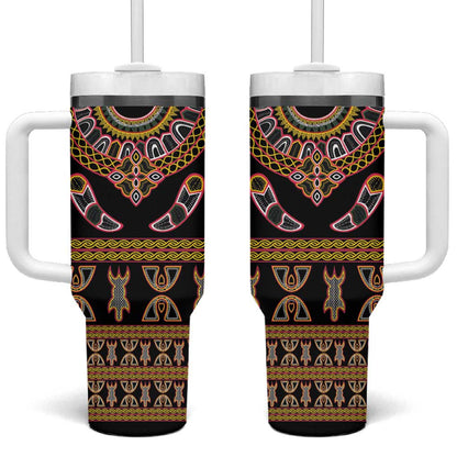 Bamenda Toghu Tumbler With Handle Traditional Attire Pattern