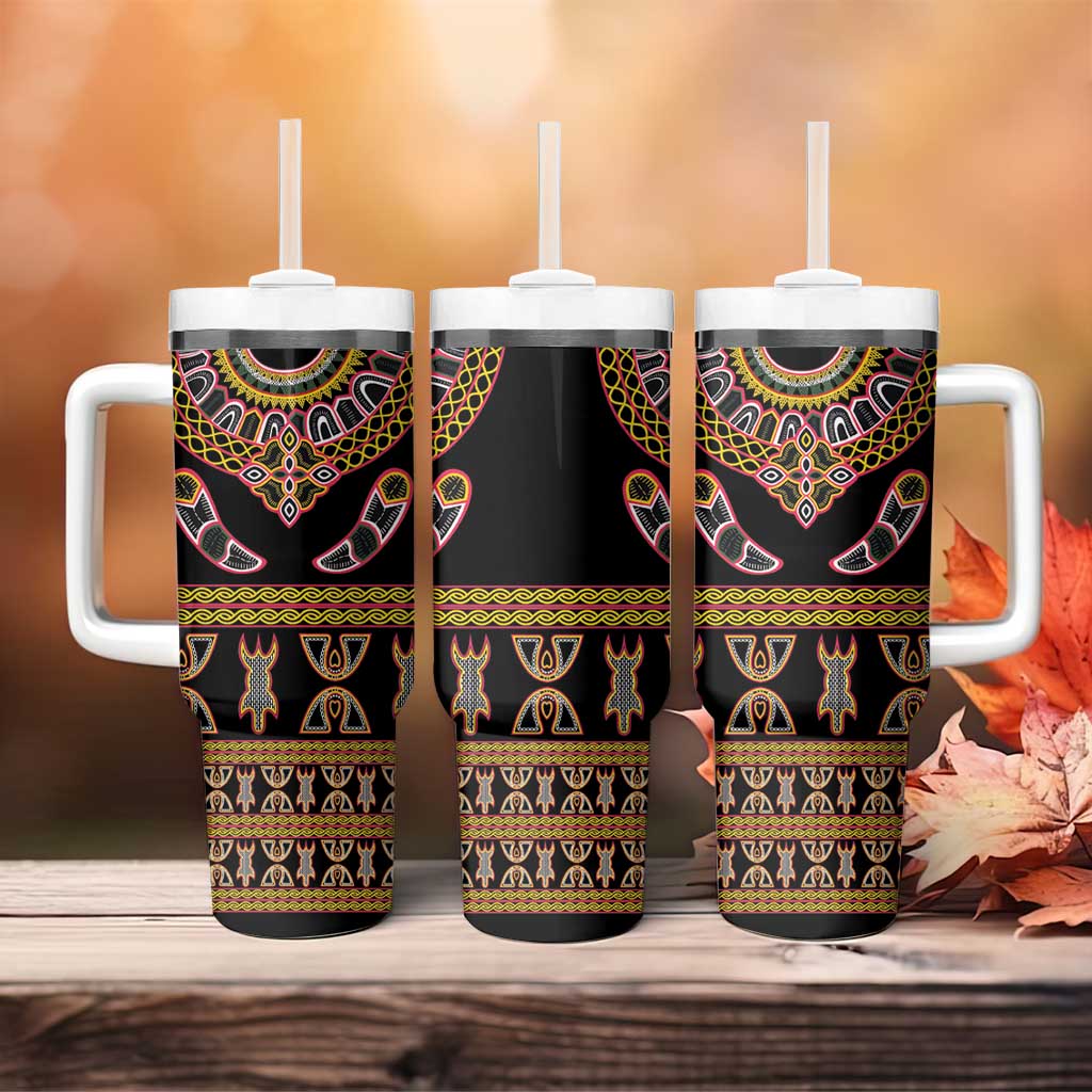 Bamenda Toghu Tumbler With Handle Traditional Attire Pattern