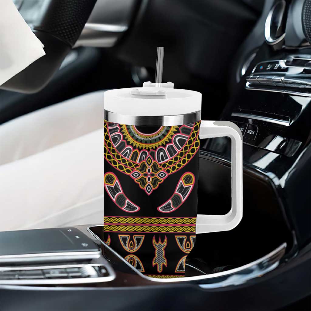 Bamenda Toghu Tumbler With Handle Traditional Attire Pattern