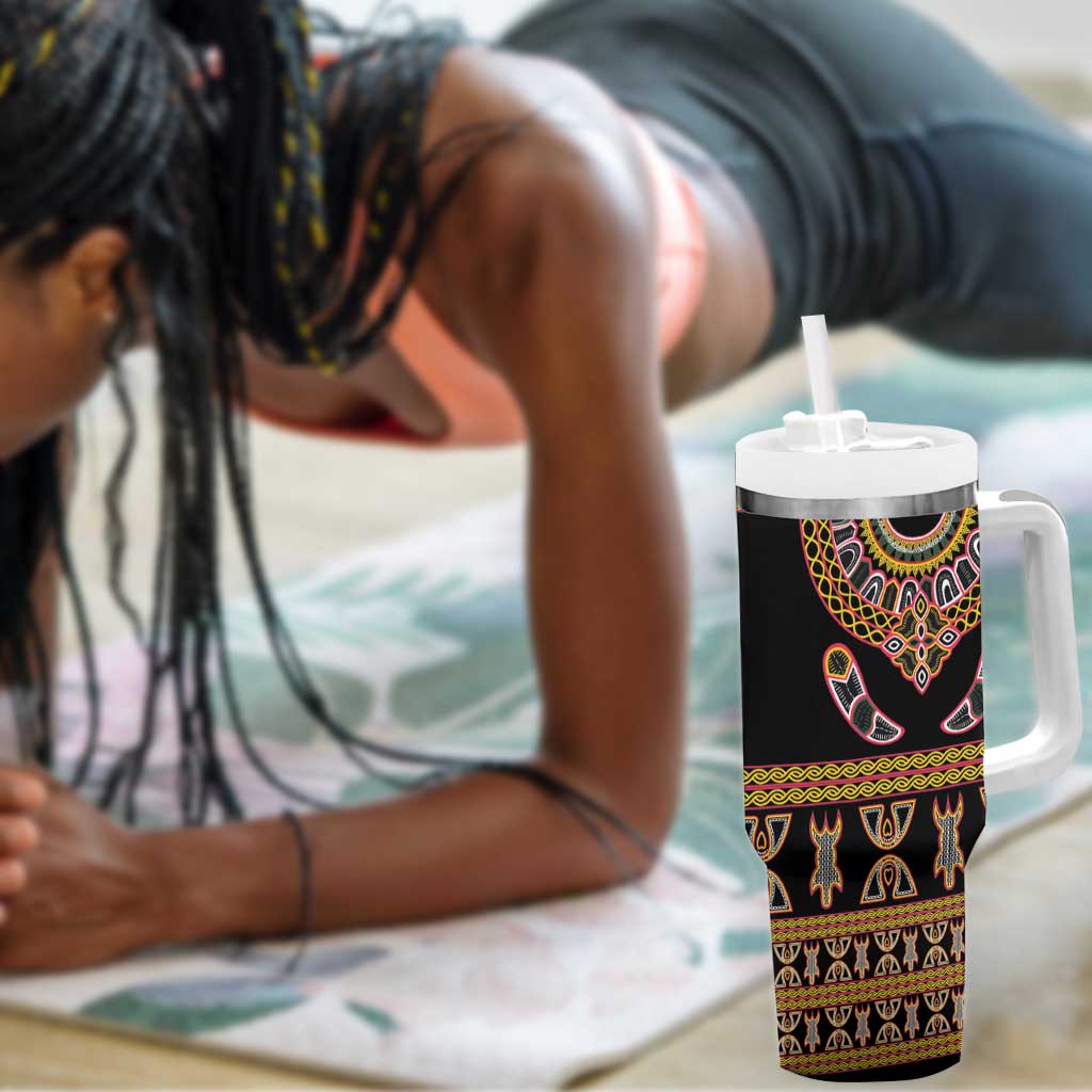 Bamenda Toghu Tumbler With Handle Traditional Attire Pattern