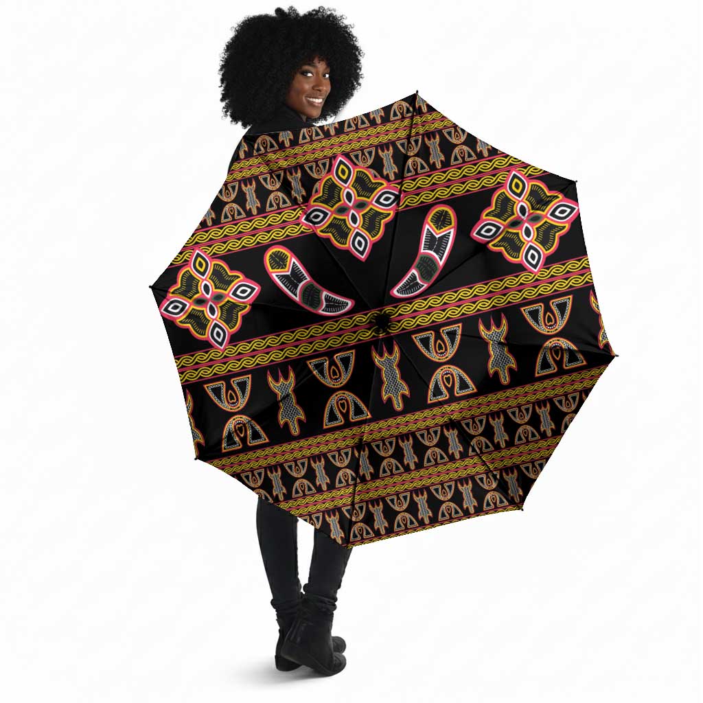 Bamenda Toghu Umbrella Traditional Attire Pattern